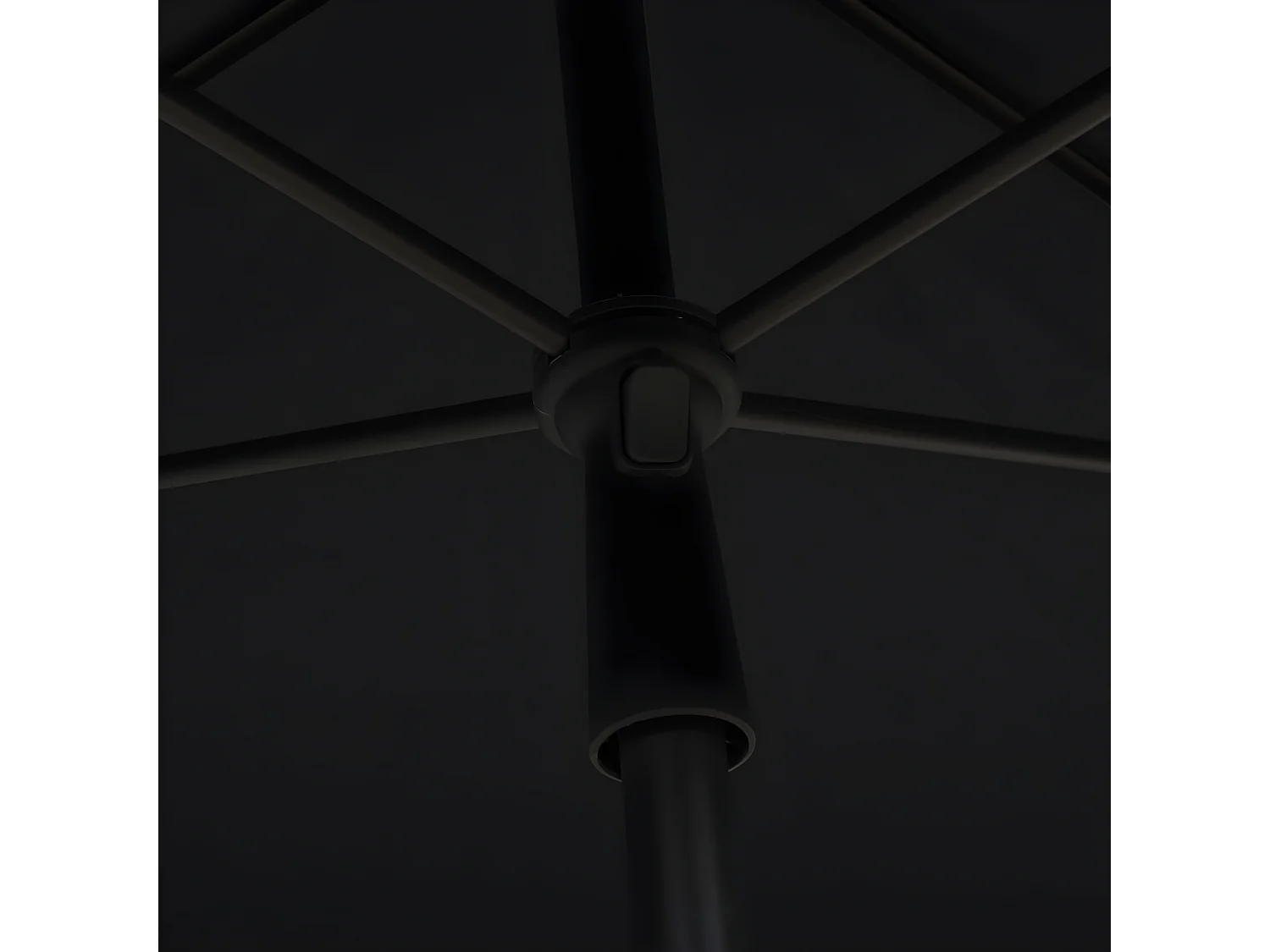 Sombrilla de jardín con palo negro 210x140 cm