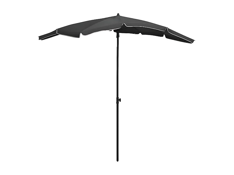 Parasol de jardin avec mât 200x130 cm Anthracite