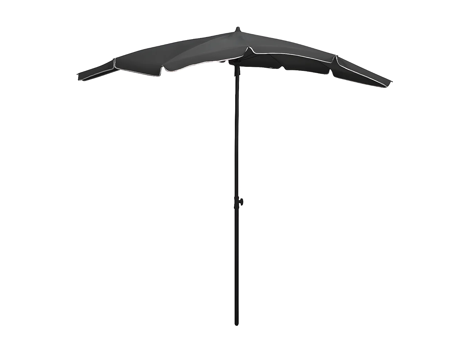 Parasol de jardin avec mât 200x130 cm Anthracite