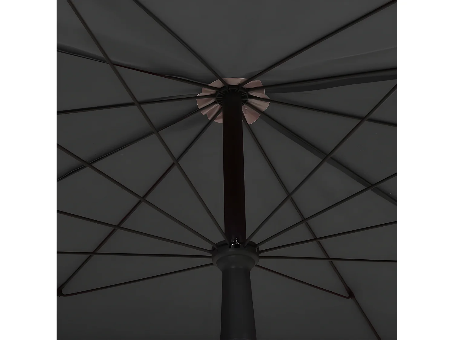 Parasol de jardin avec mât 200x130 cm Anthracite