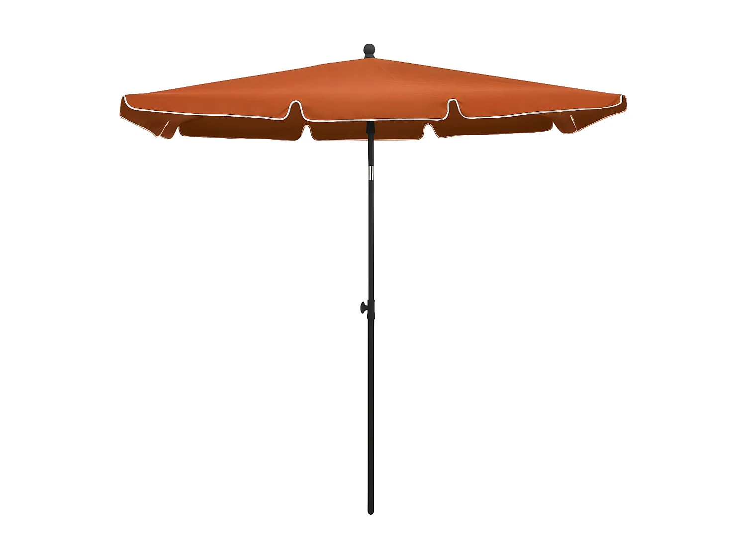 Parasol de jardin avec mât 210x140 cm Terre cuite