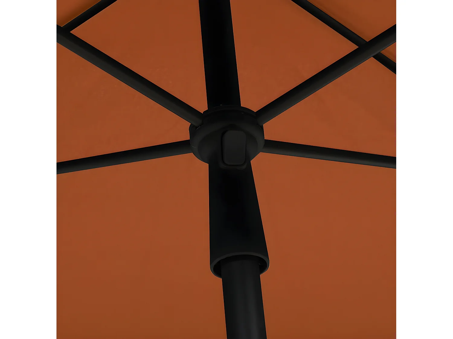 Parasol de jardin avec mât 210x140 cm Terre cuite