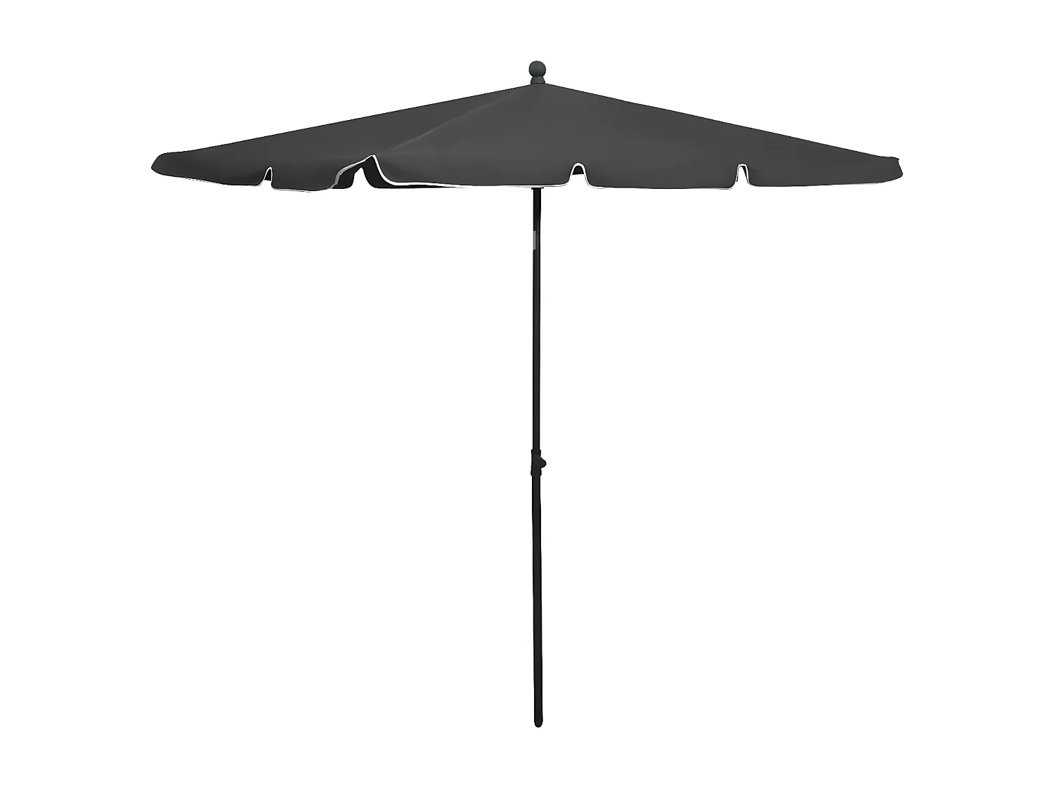 Parasol de jardin avec mât 210x140 cm Anthracite