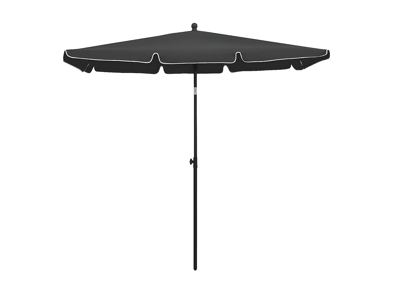 Parasol de jardin avec mât 210x140 cm Anthracite