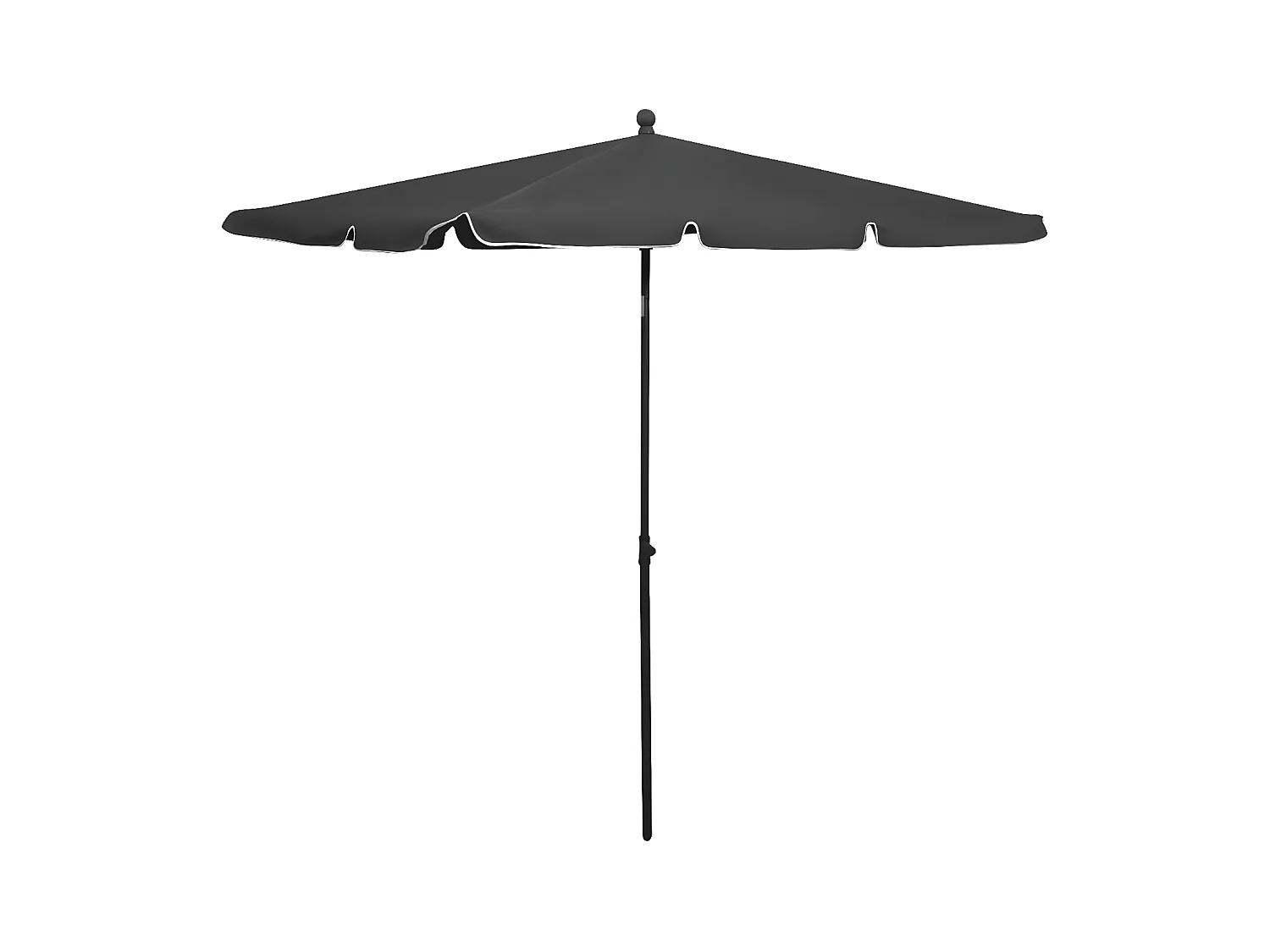 Parasol de jardin avec mât 210x140 cm Anthracite