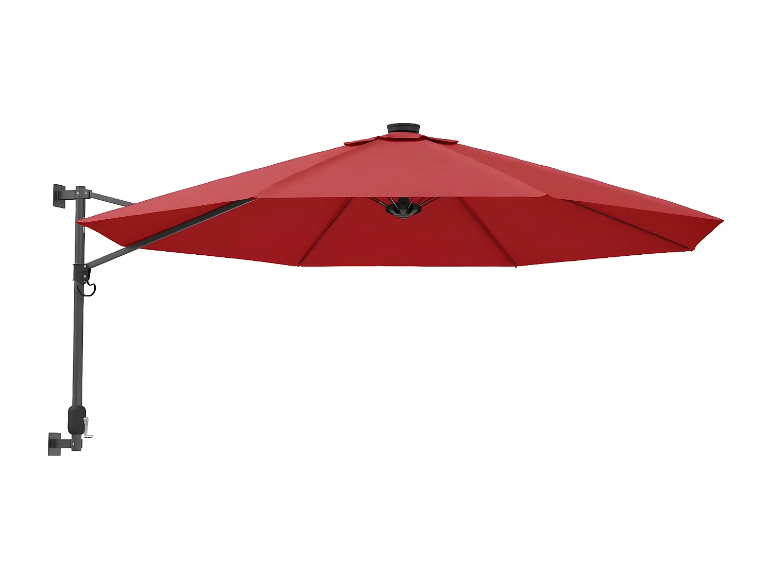 Sombrilla de pared rojo brillante 290 cm
