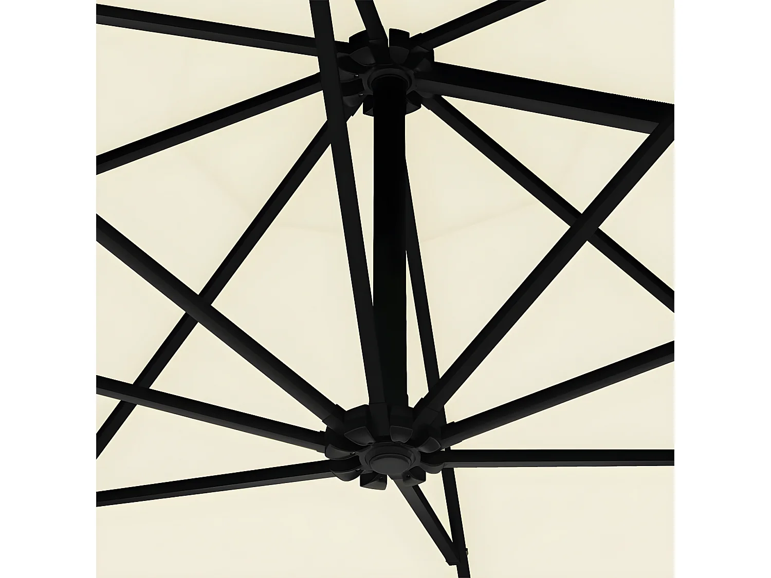 Parasol mural avec mât métallique 300 cm Sable