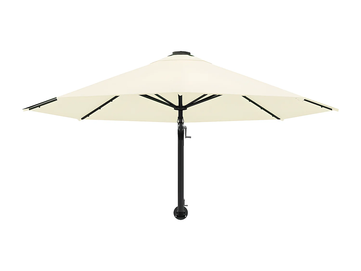 Parasol mural avec mât métallique 300 cm Sable