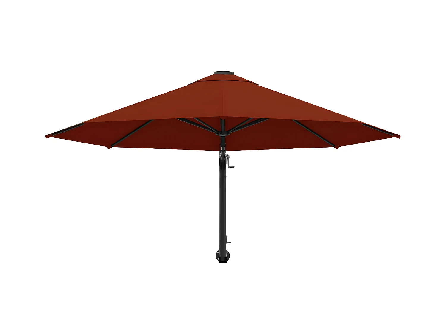 Parasol mural avec mât en métal 300 cm Terre cuite