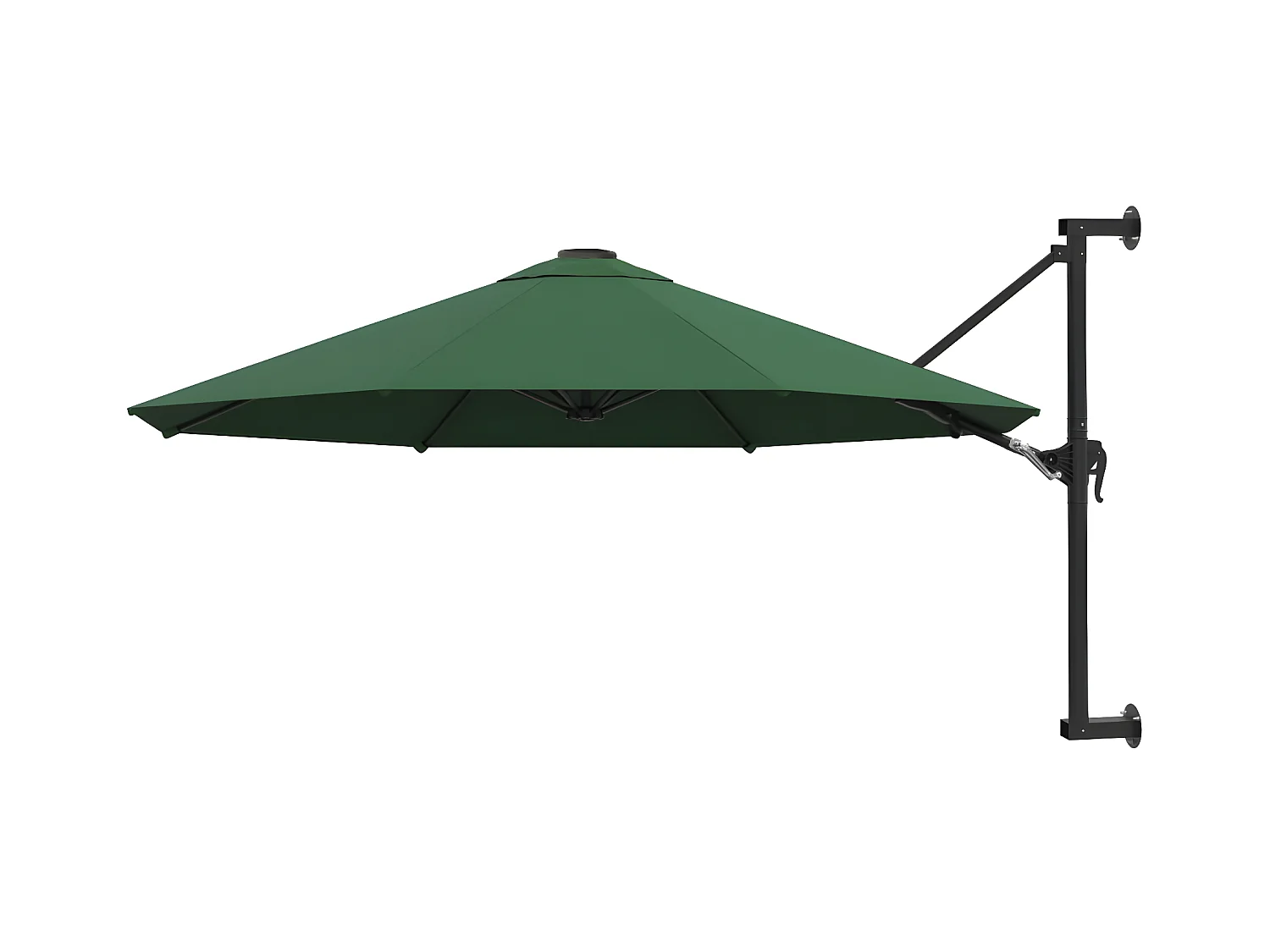 Parasol mural avec mât métallique 300 cm Vert