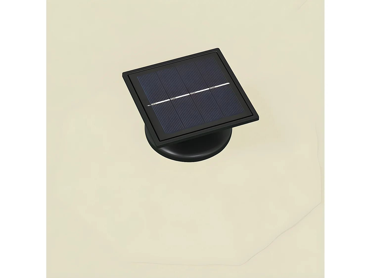 Parasol mural avec mât métallique et LED 300 cm Sable