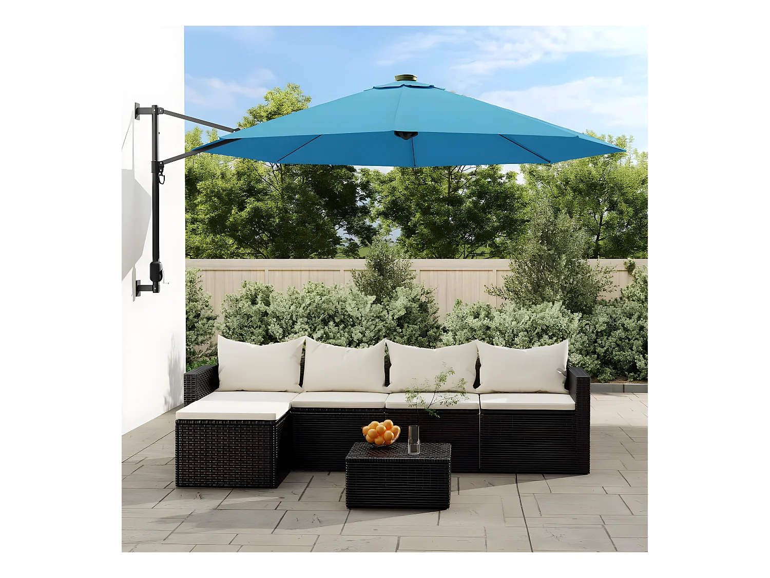 Parasol mural bleu marine 290 cm