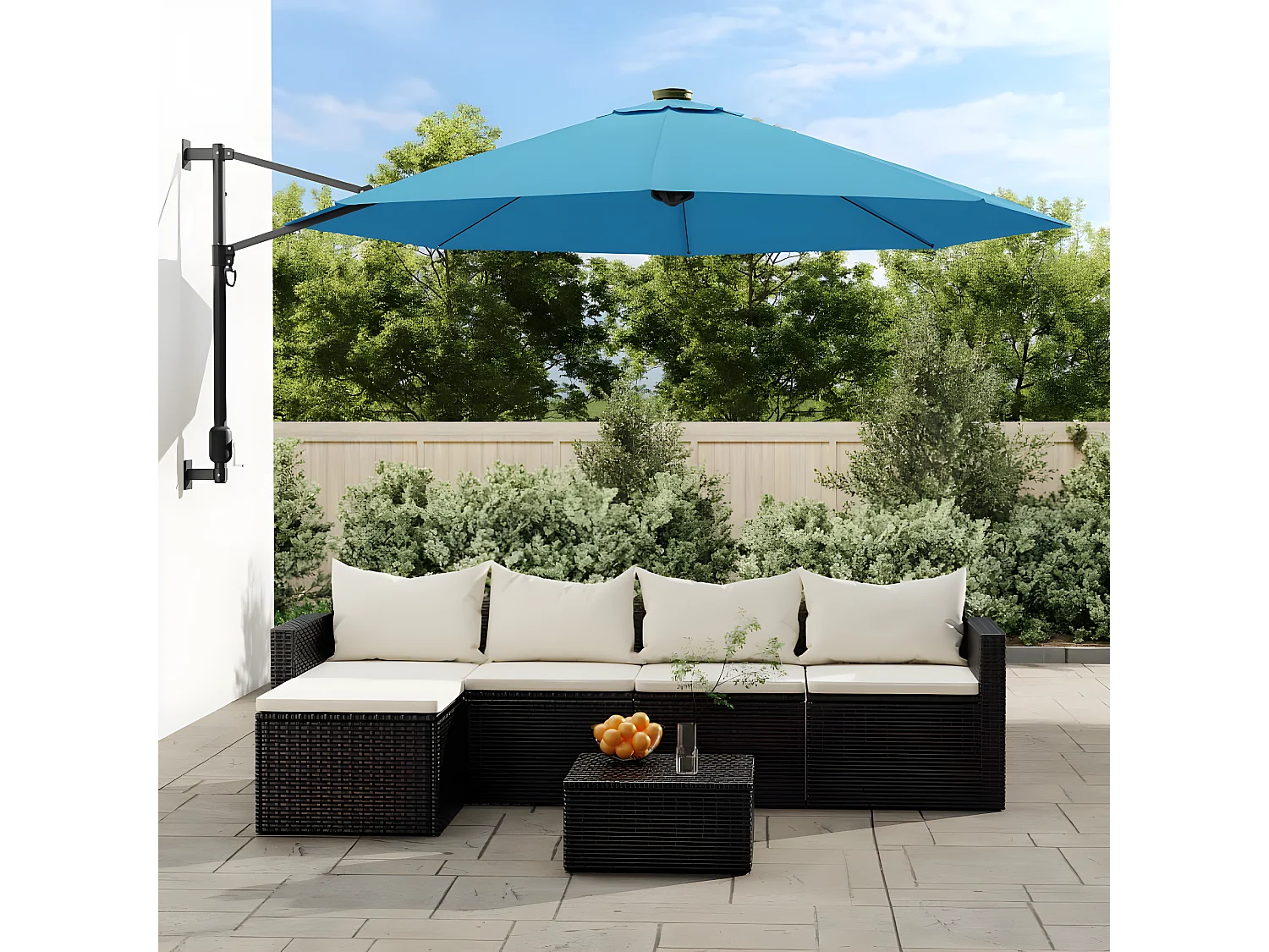 Parasol mural bleu marine 290 cm