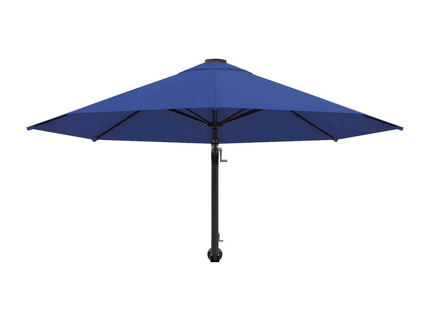 Parasol mural avec mât métallique 300 cm Bleu