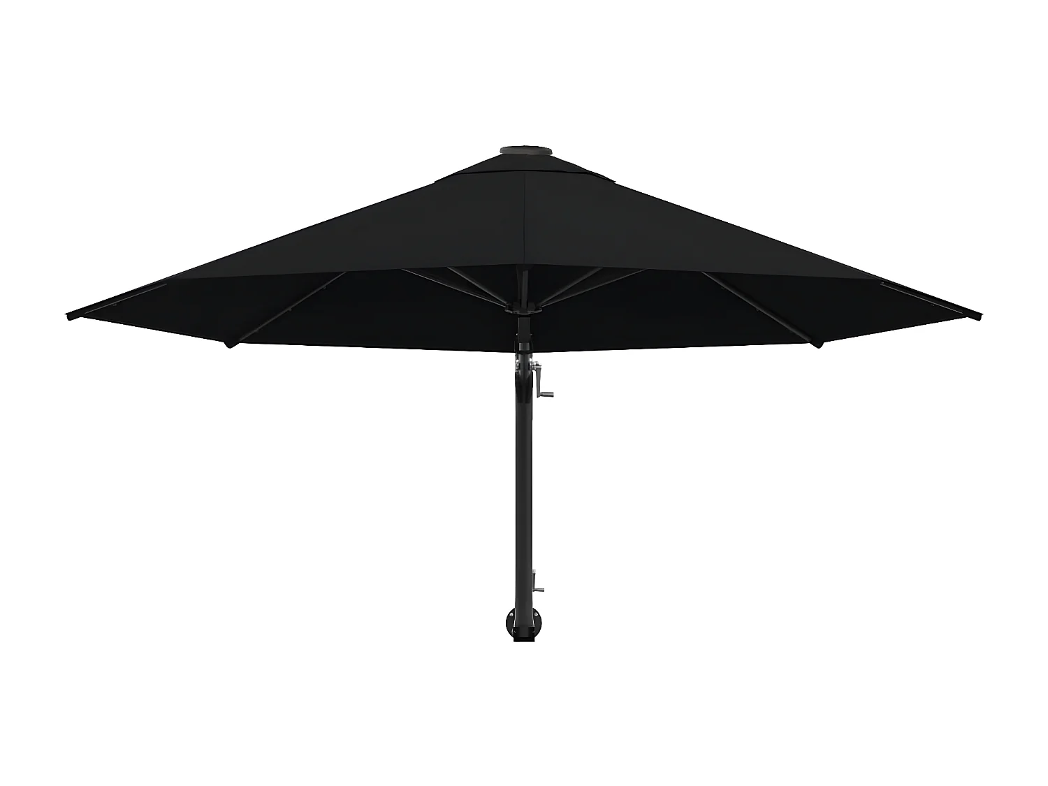 Guarda-sol de montar na parede com mastro metálico 300 cm preto