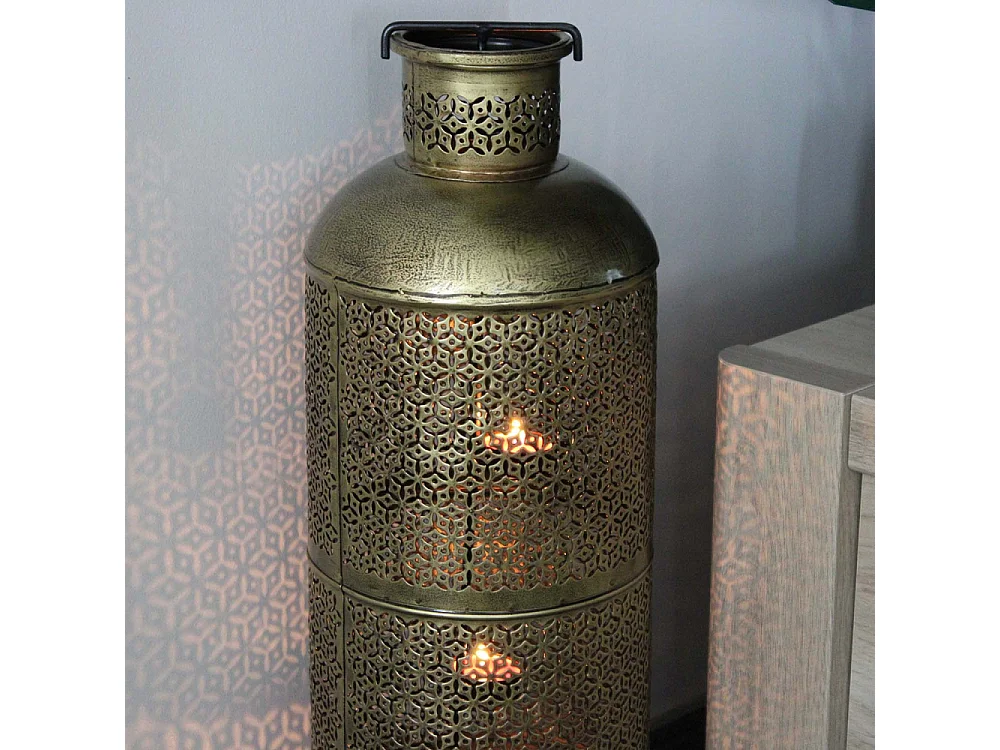 Bougeoir en métal Ethnique