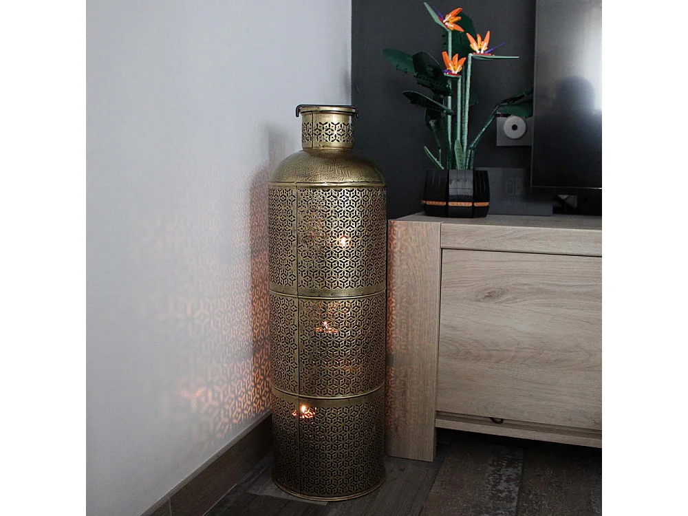 Bougeoir en métal Ethnique