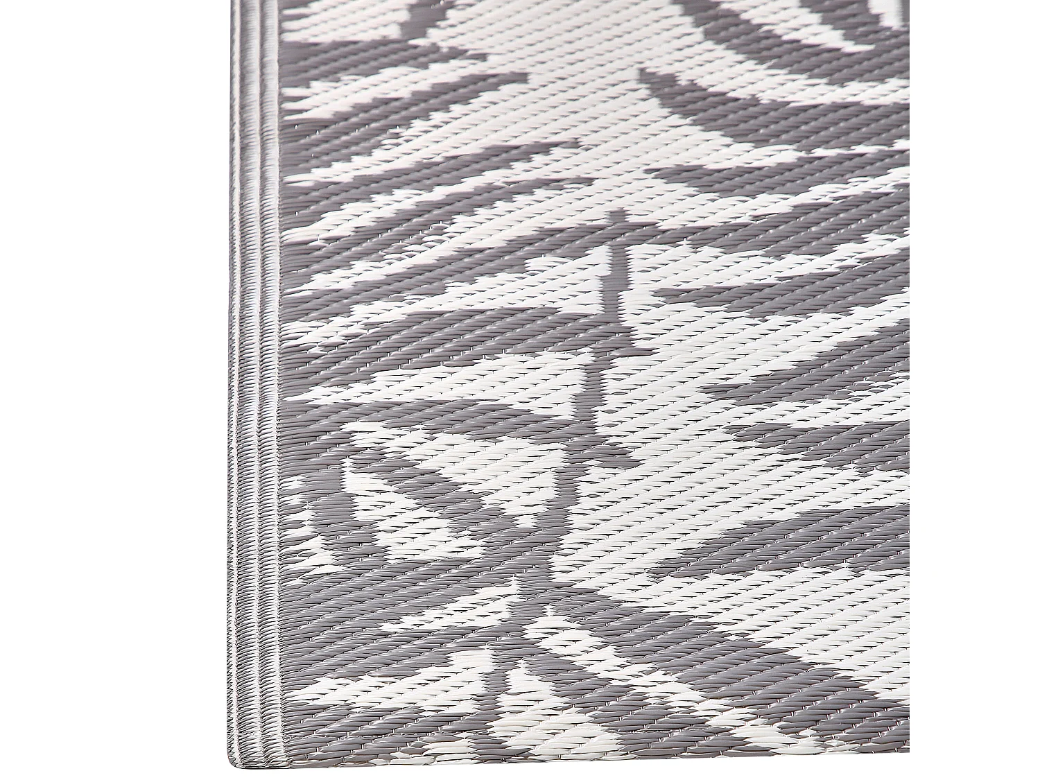 Alfombra de exterior KOTA 160 x 230 cm Gris claro Reversible