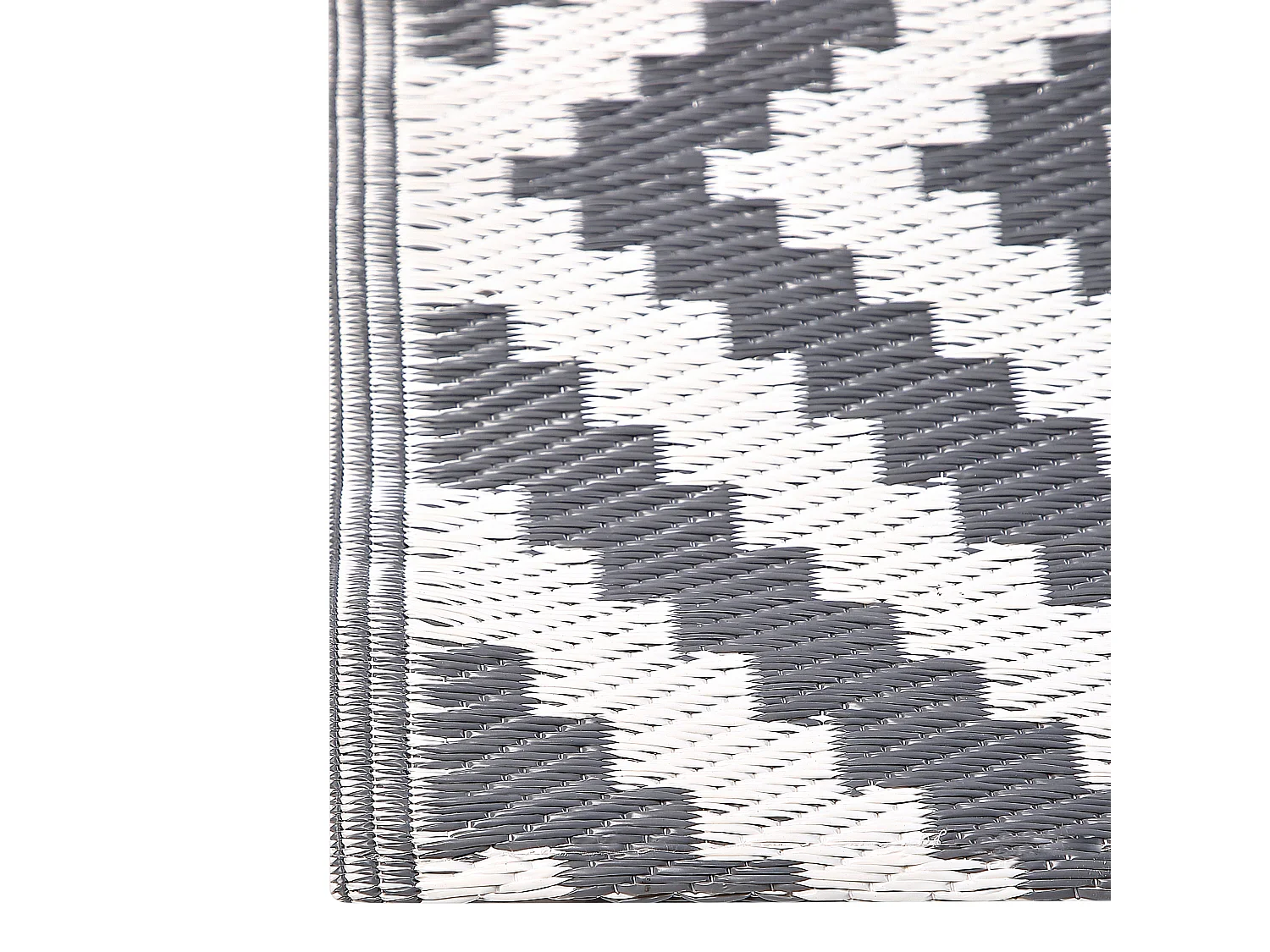 Tappeto da esterno grigio con motivo geometrico 120 x 180 cm HAPUR