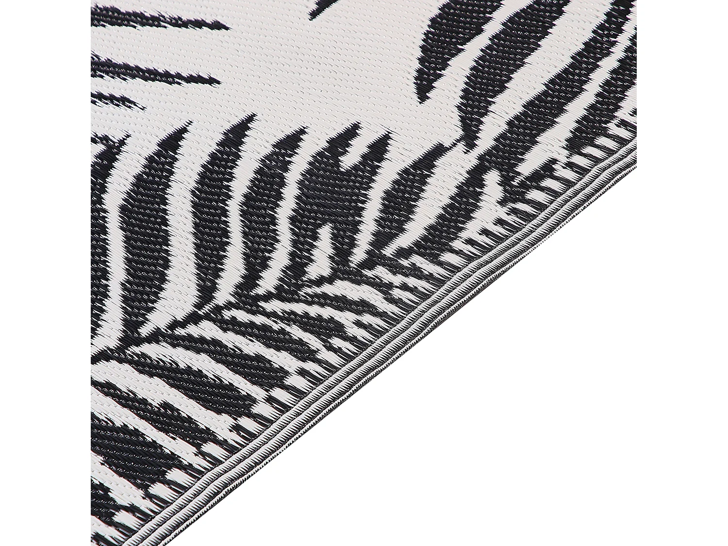 Outdoorteppich KOTA 180 x 270 cm Schwarz Zweiseitig