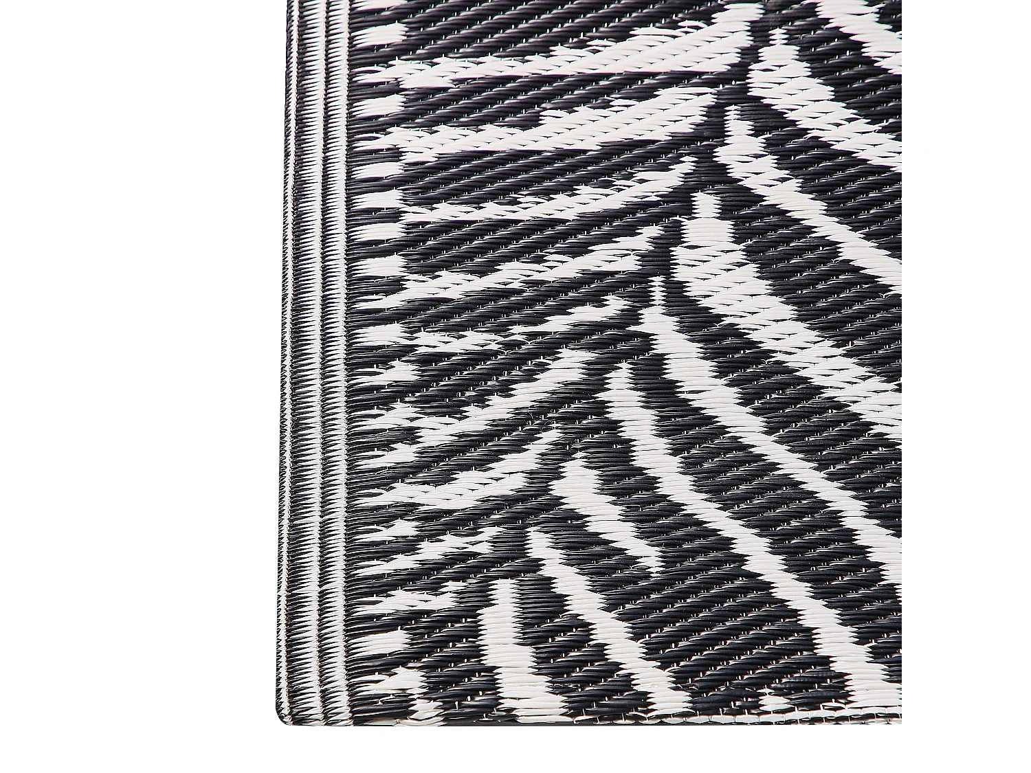 Outdoorteppich KOTA 180 x 270 cm Schwarz Zweiseitig