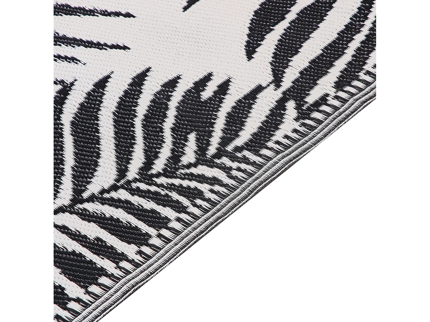 Outdoorteppich KOTA 180 x 270 cm Schwarz Zweiseitig