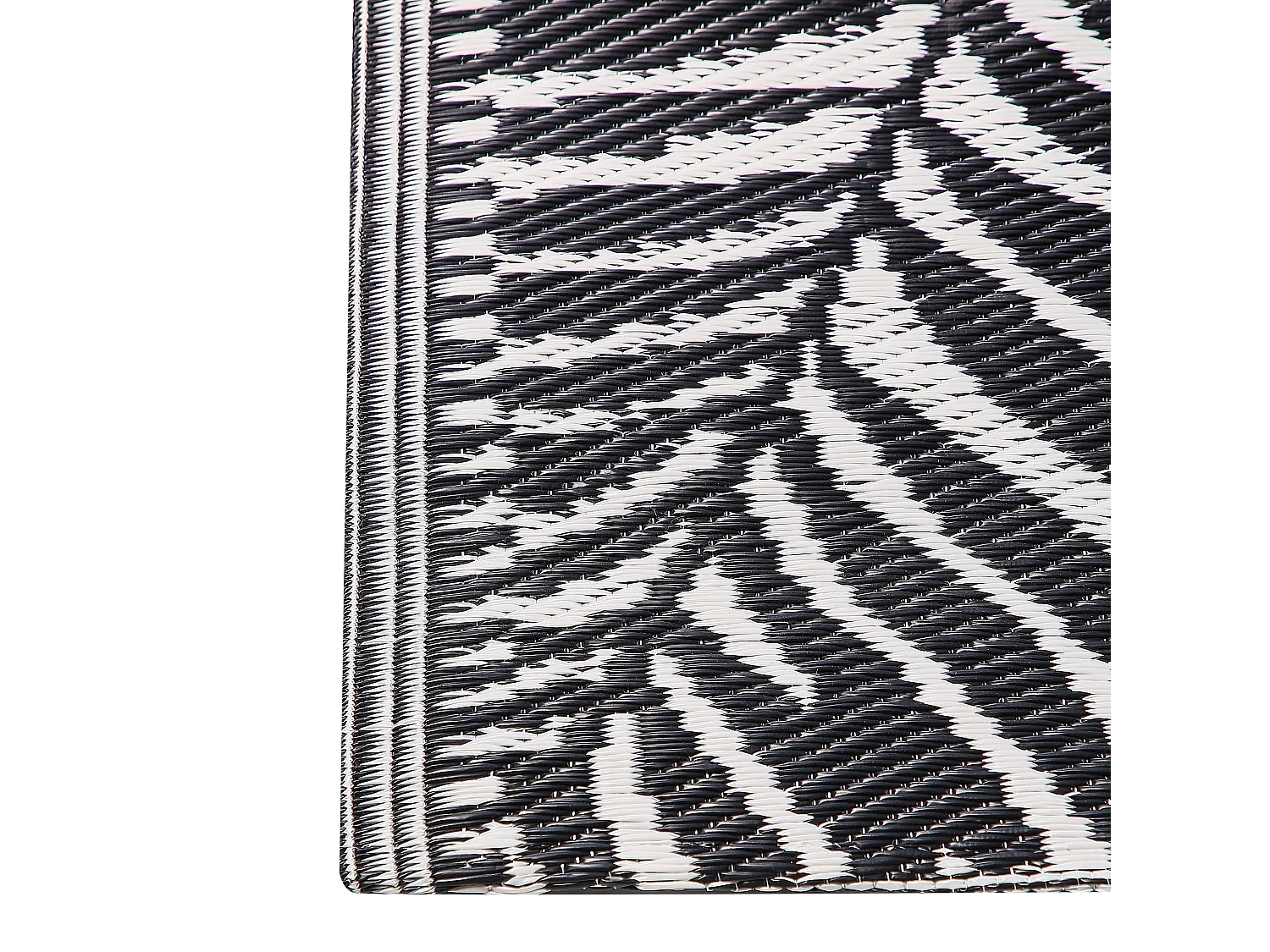 Outdoorteppich KOTA 180 x 270 cm Schwarz Zweiseitig