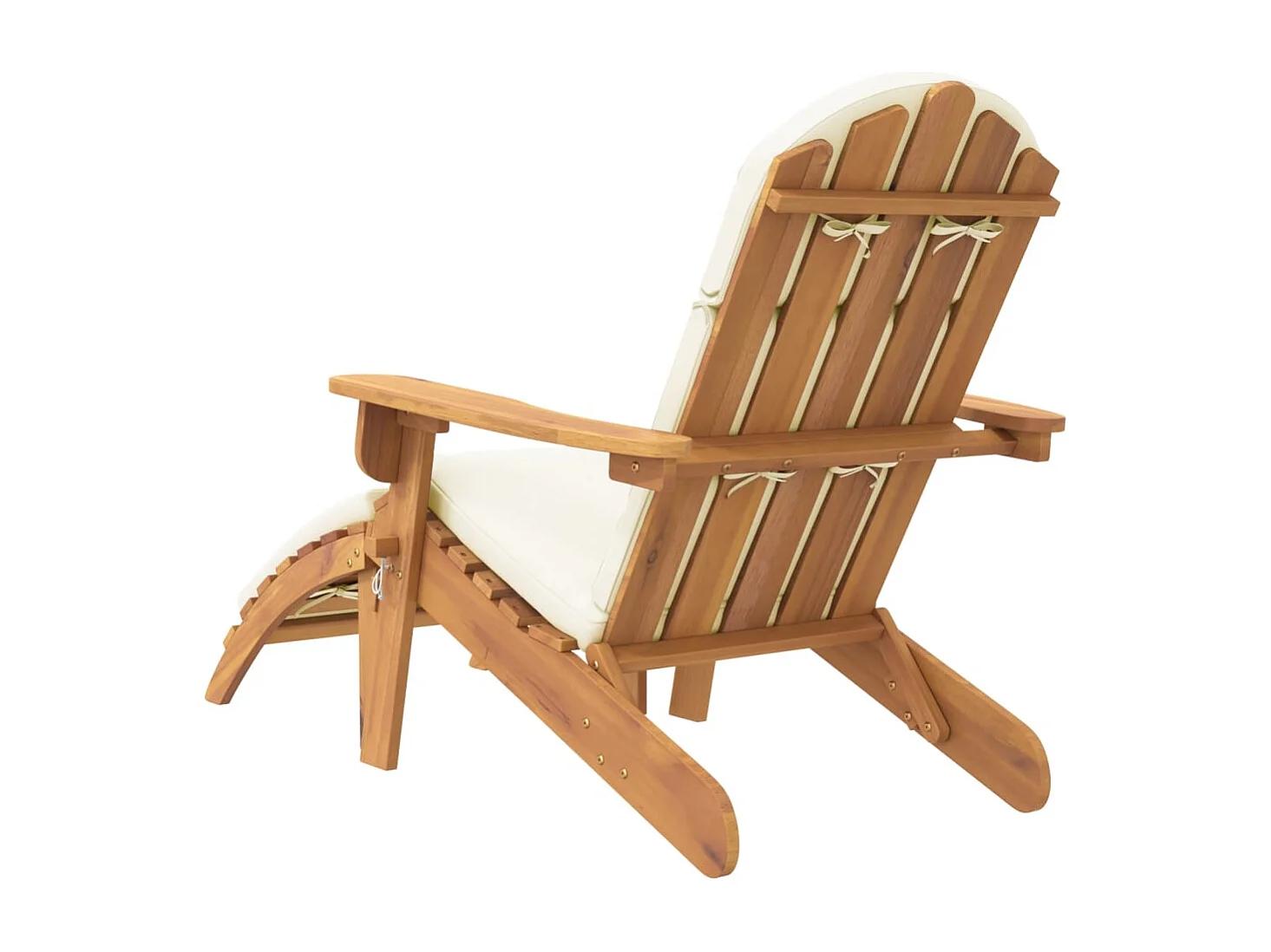 Chaise de jardin Adirondack et repose-pieds bois massif acacia