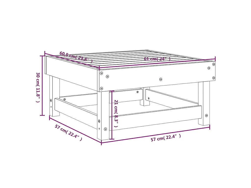 Repose-pied de jardin massif de douglas