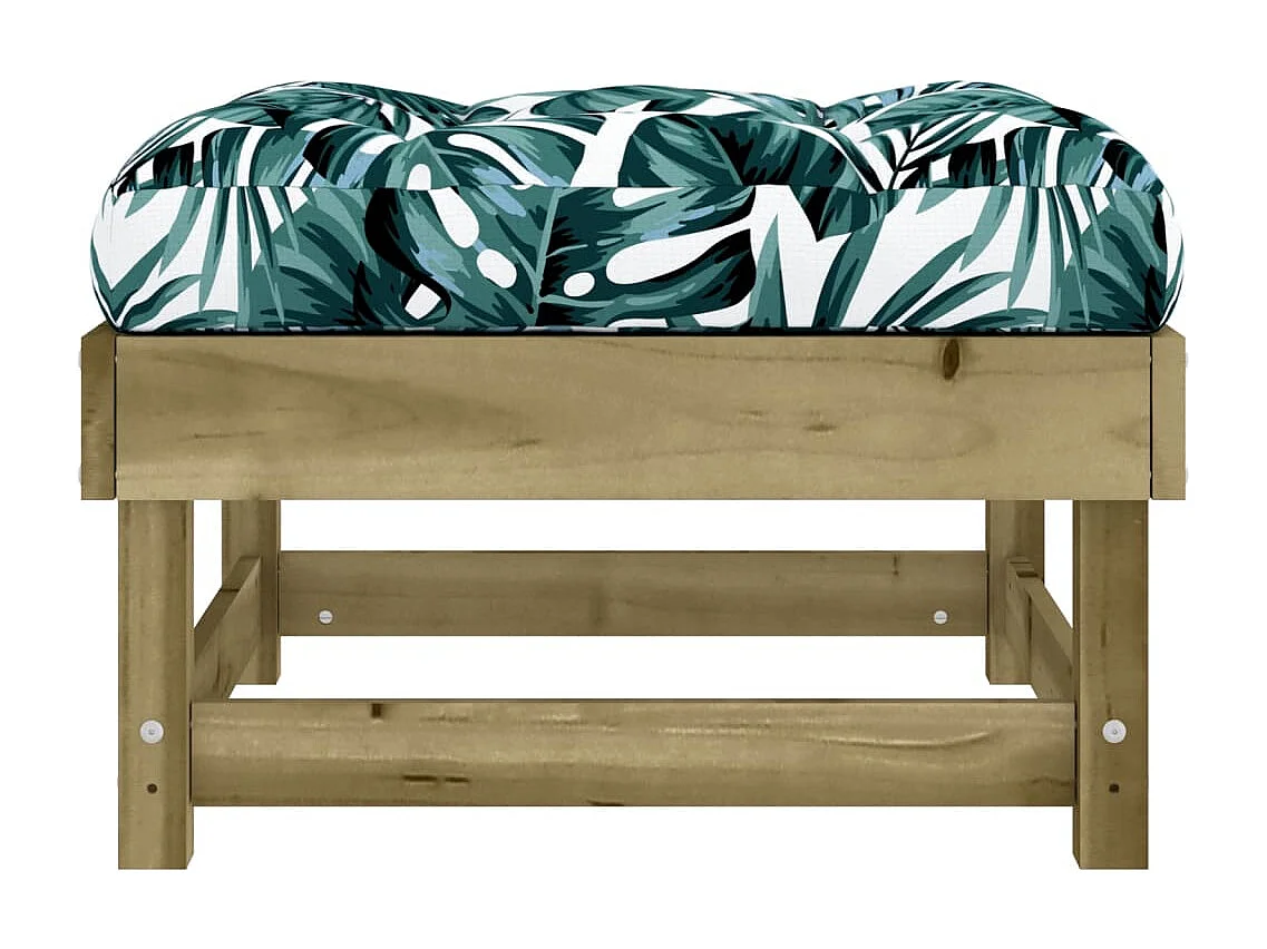 Gartenhocker mit Kissen Kiefernholz Imprägniert