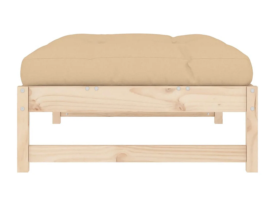 Repose-pied de jardin 120x80 cm bois de pin massif