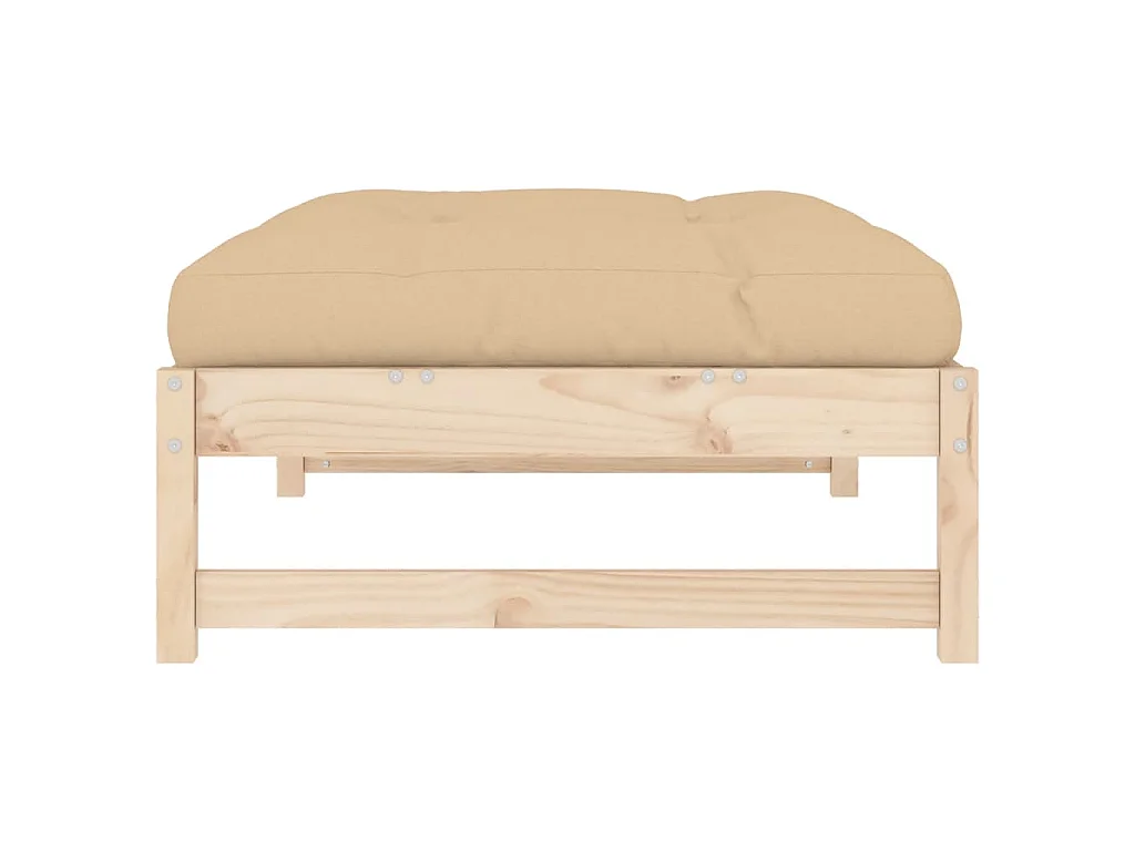Repose-pied de jardin 120x80 cm bois de pin massif