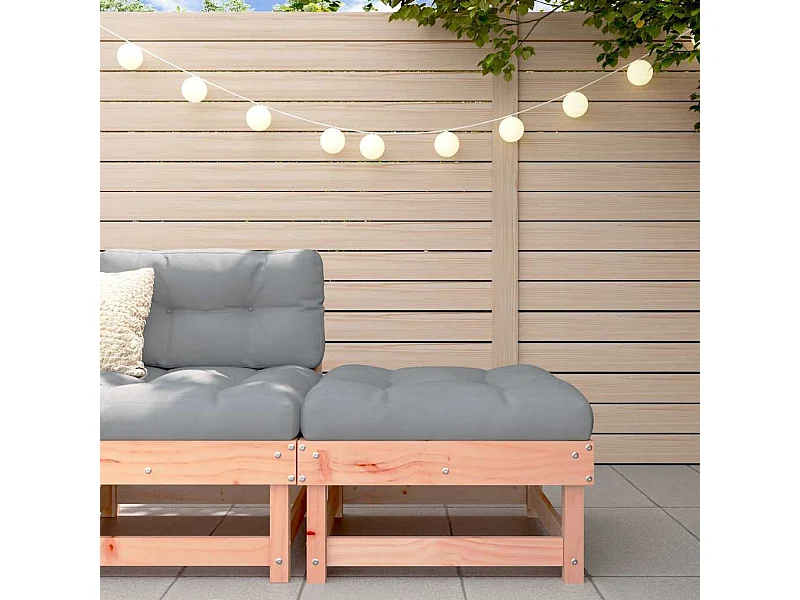 Repose-pied de jardin avec coussin bois massif douglas