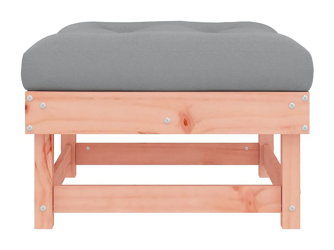 Repose-pied de jardin avec coussin bois massif douglas
