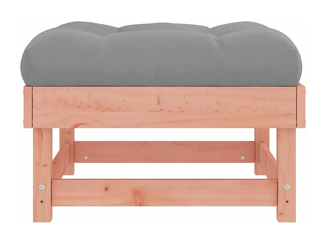 Repose-pied de jardin avec coussin bois massif douglas