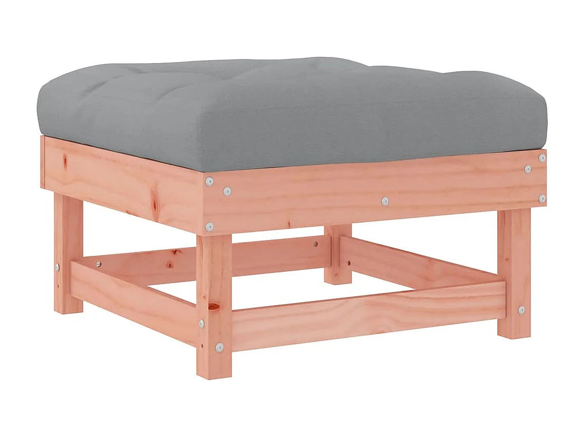 Repose-pied de jardin avec coussin bois massif douglas