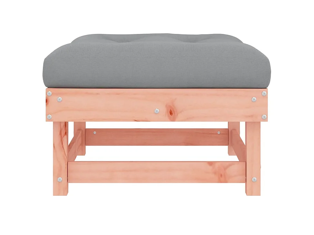 Tuinvoetenbank met kussen massief douglashout