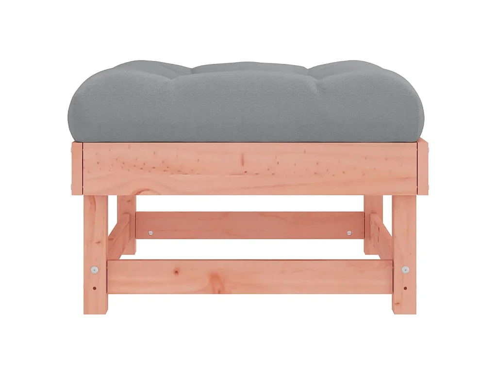 Tuinvoetenbank met kussen massief douglashout