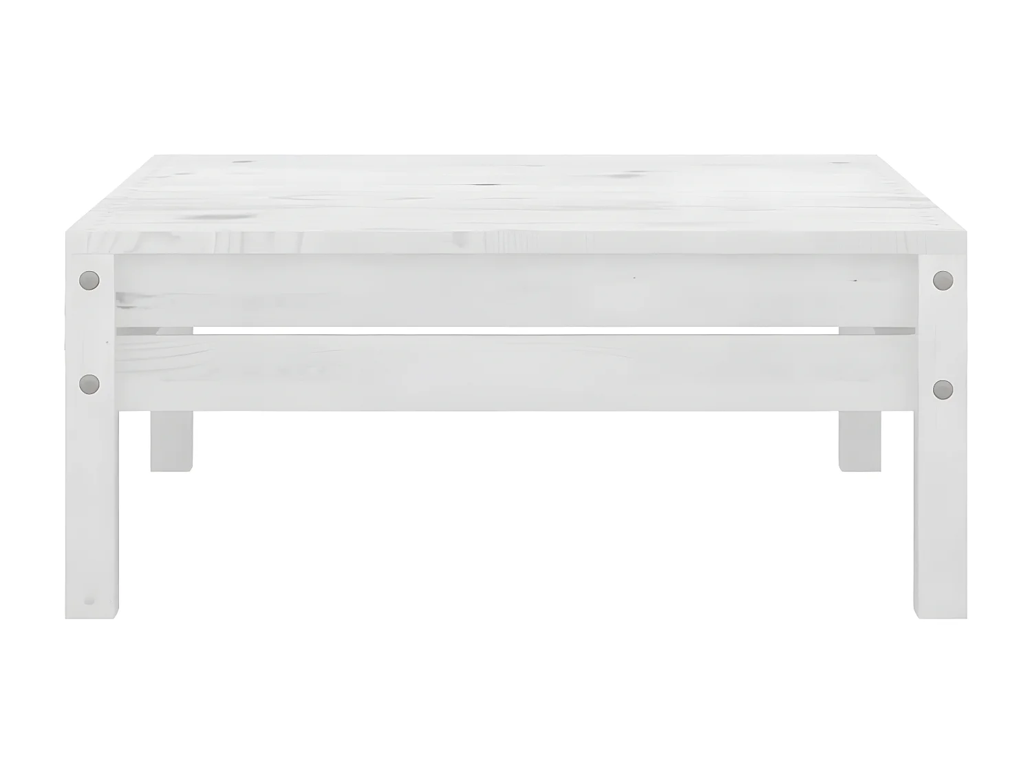 Gartenhocker Weiß Massives Kiefernholz