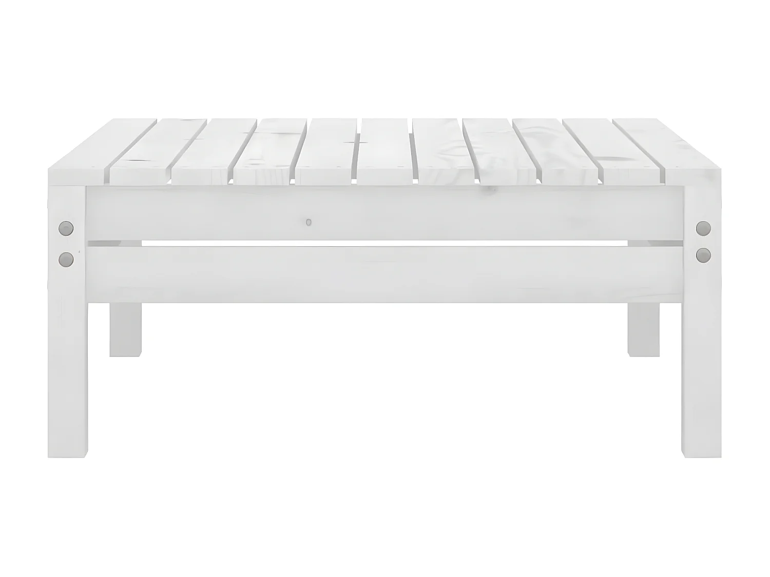 Gartenhocker Weiß Massives Kiefernholz