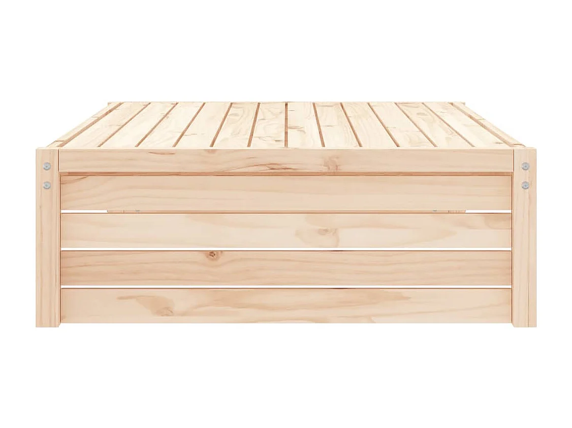 Taburete de jardín madera maciza de pino 120x80 cm