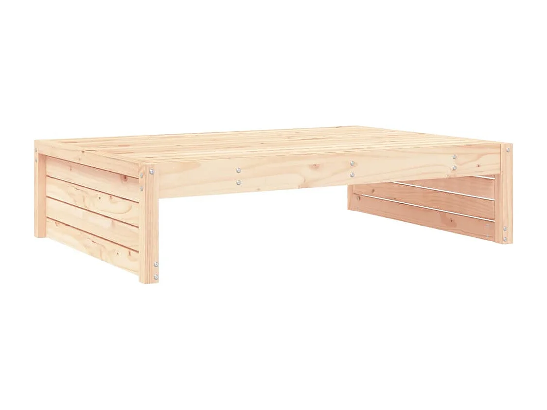Taburete de jardín madera maciza de pino 120x80 cm