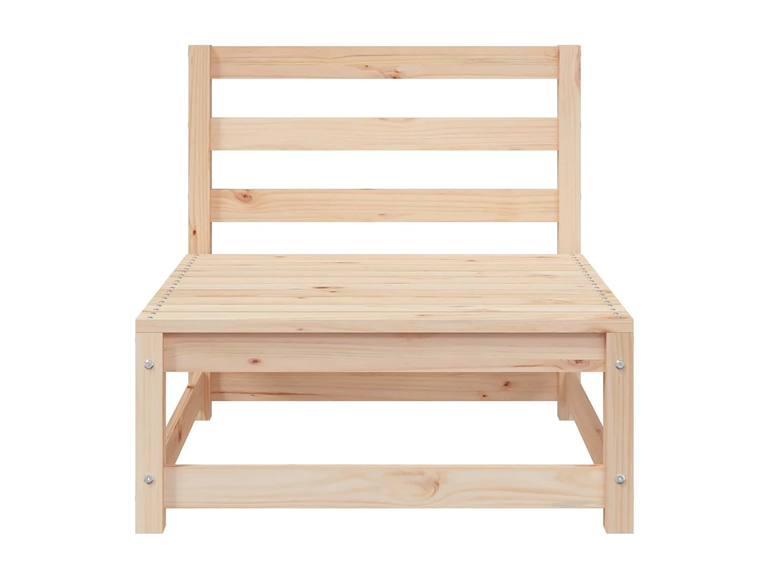 Canapé de jardin et repose-pieds 2 places bois de pin massif