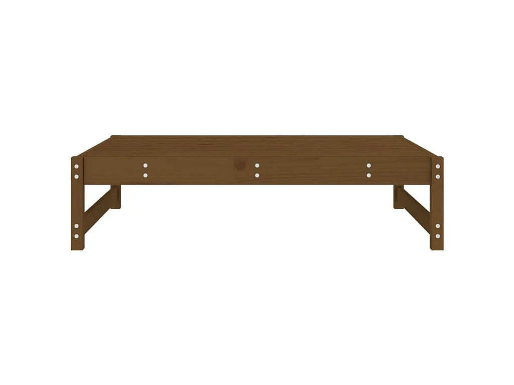 Poggiapiedi Giardino Marrone Ambra 120x80cm Legno Massello Pino