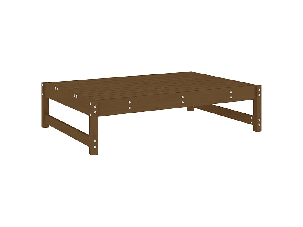 Poggiapiedi Giardino Marrone Ambra 120x80cm Legno Massello Pino