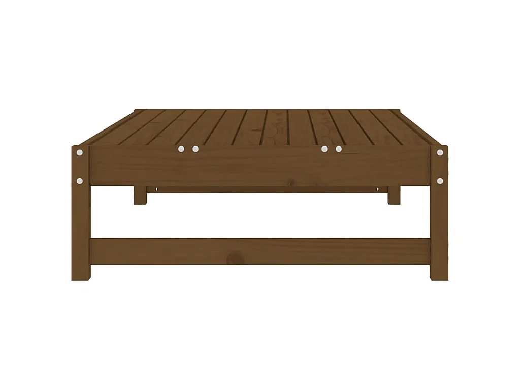 Poggiapiedi Giardino Marrone Ambra 120x80cm Legno Massello Pino
