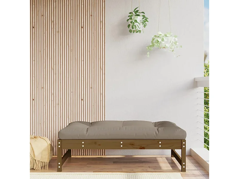 Tuinvoetenbank 120x80 cm massief grenenhout honingbruin