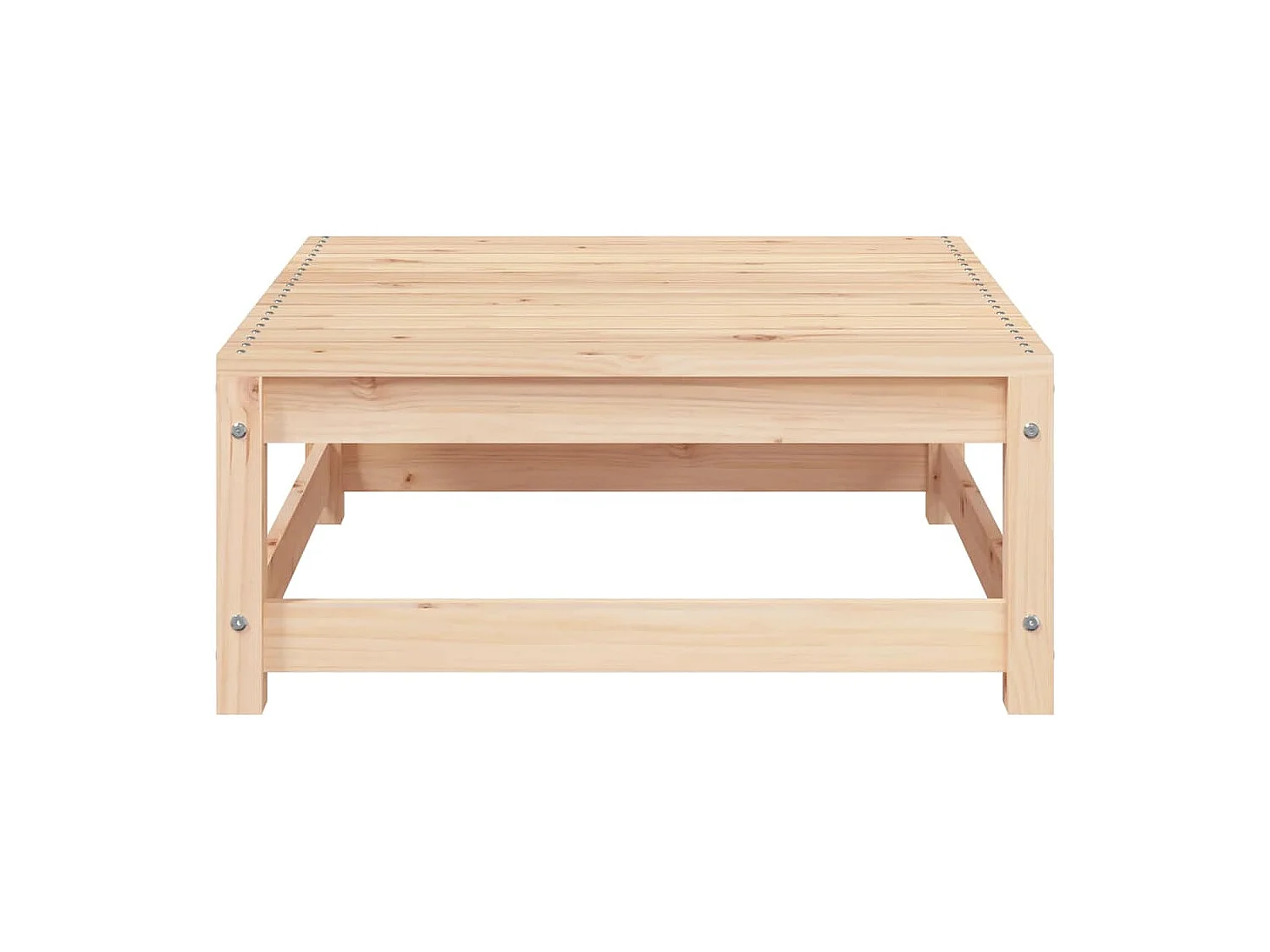 Canapé de jardin sans accoudoirs repose-pieds bois pin massif