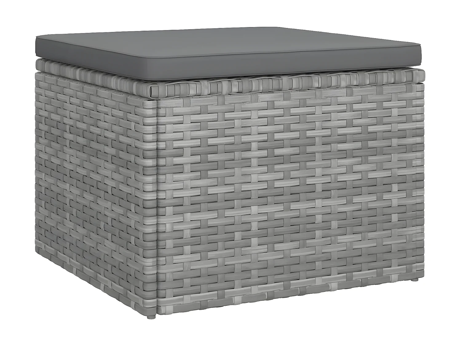 Canapé de jardin 3 places avec toit et repose-pieds Gris