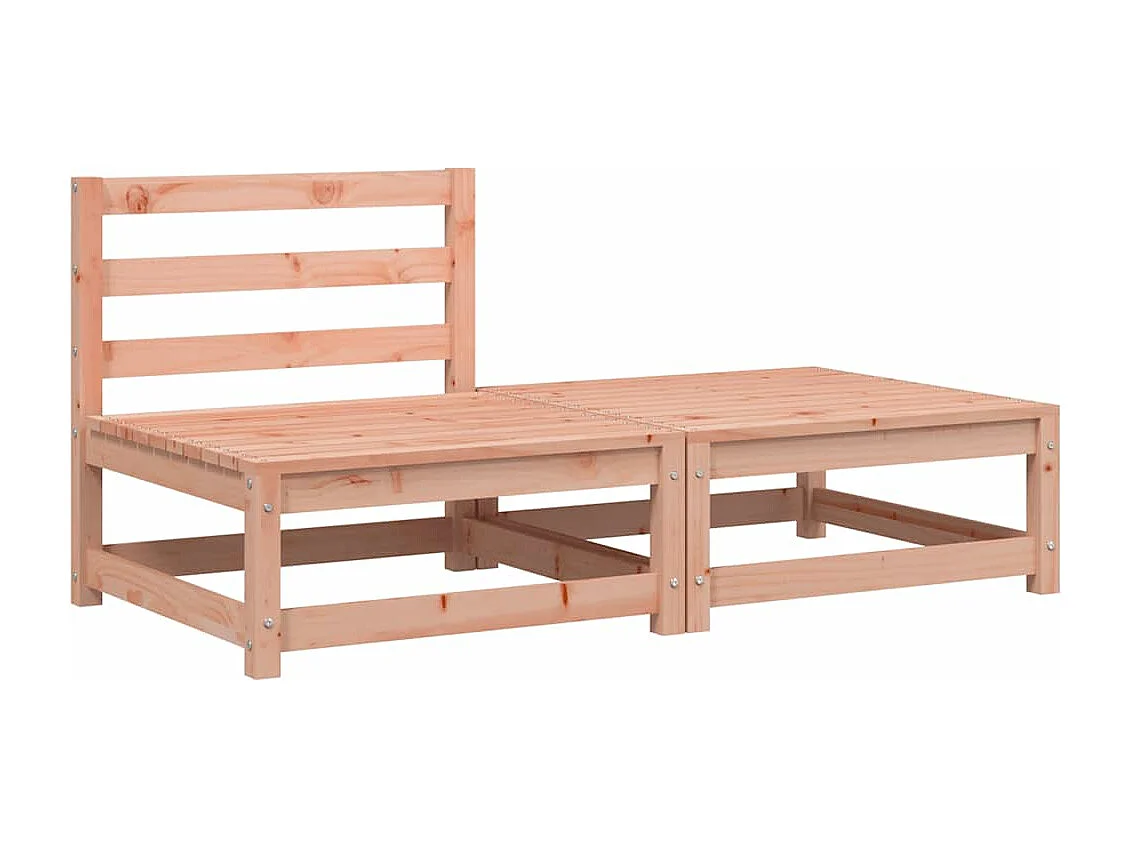 Canapé jardin sans accoudoirs repose-pieds bois massif douglas